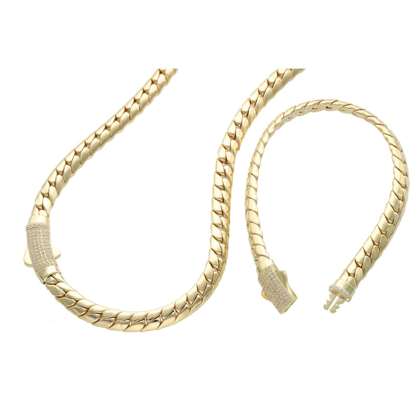 10 Karat Gold Italian Miami Cuban Link Set