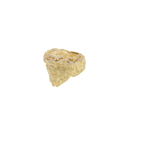 10 Karat Gold Jesus Face Ring