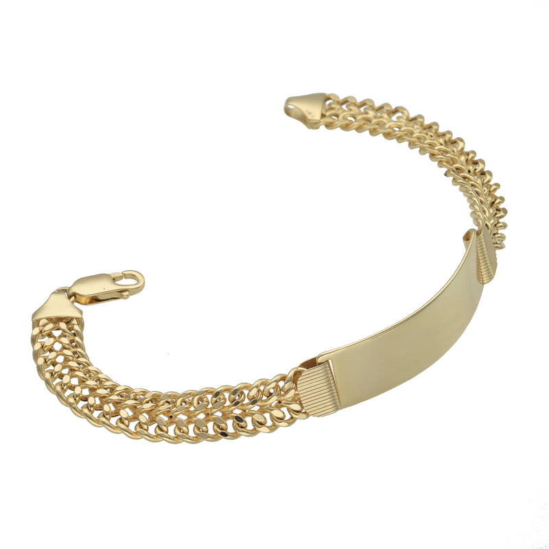 10K Gold double Miami Cuban ID Bracelet