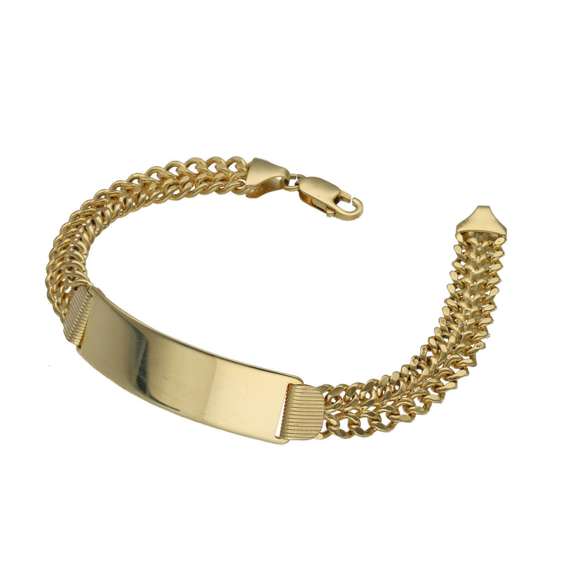 10K Gold double Miami Cuban ID Bracelet