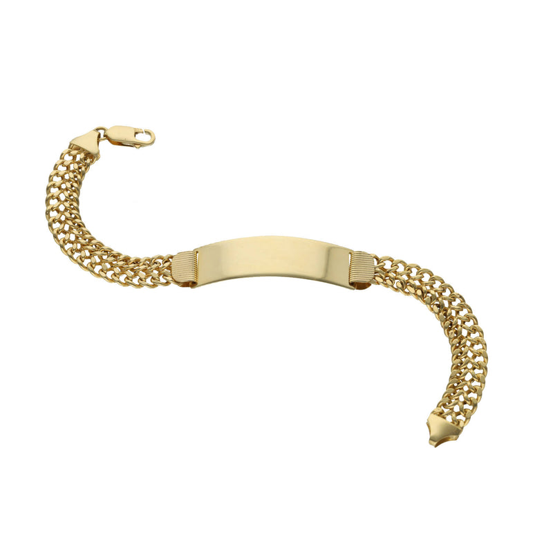 10K Gold double Miami Cuban ID Bracelet