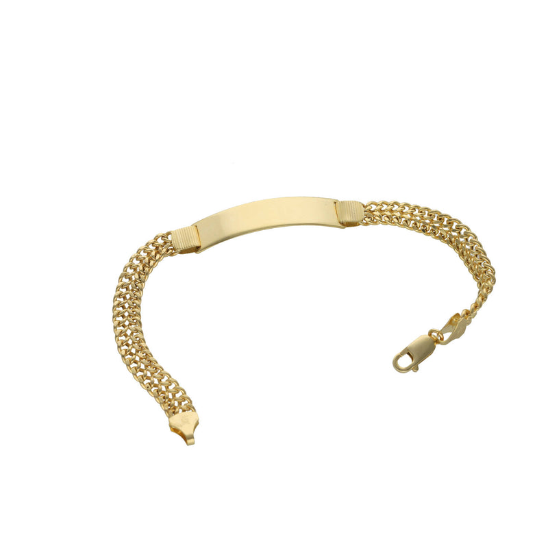 10K Gold double Miami Cuban ID Bracelet