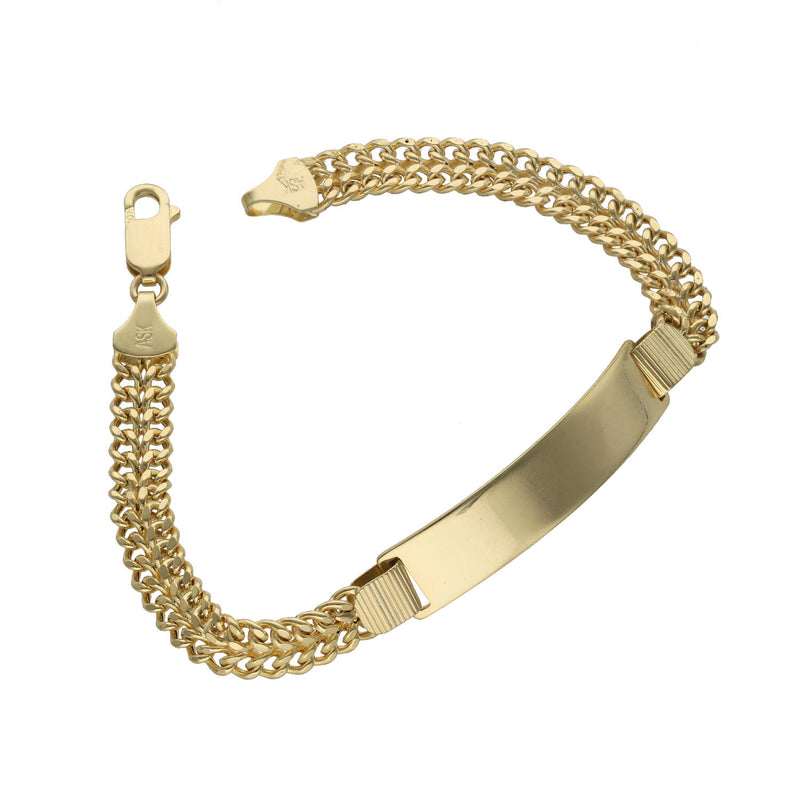 10K Gold double Miami Cuban ID Bracelet