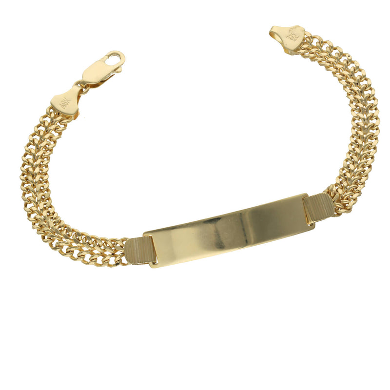10K Gold double Miami Cuban ID Bracelet