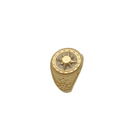14 Karat Gold Compass Ring