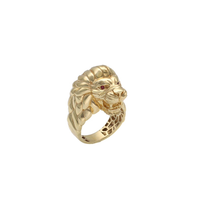 10 Karat Gold Lion Ring