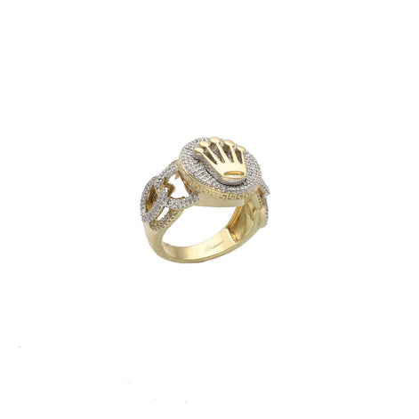 10 Karat Gold 0.60 Diamond Mens Crown Ring