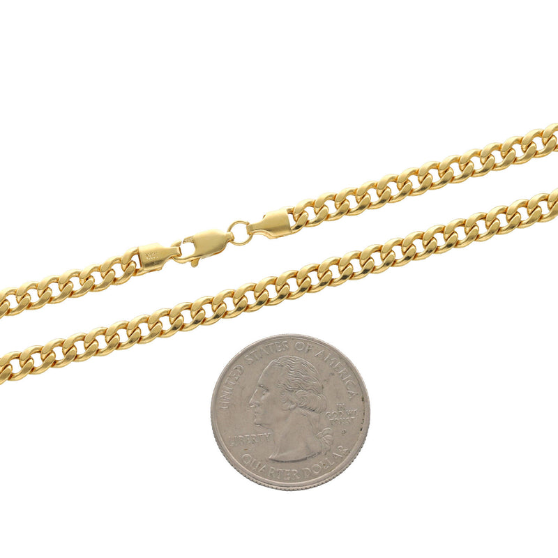 Real gold Miami Cuban Link Chain lobster lock