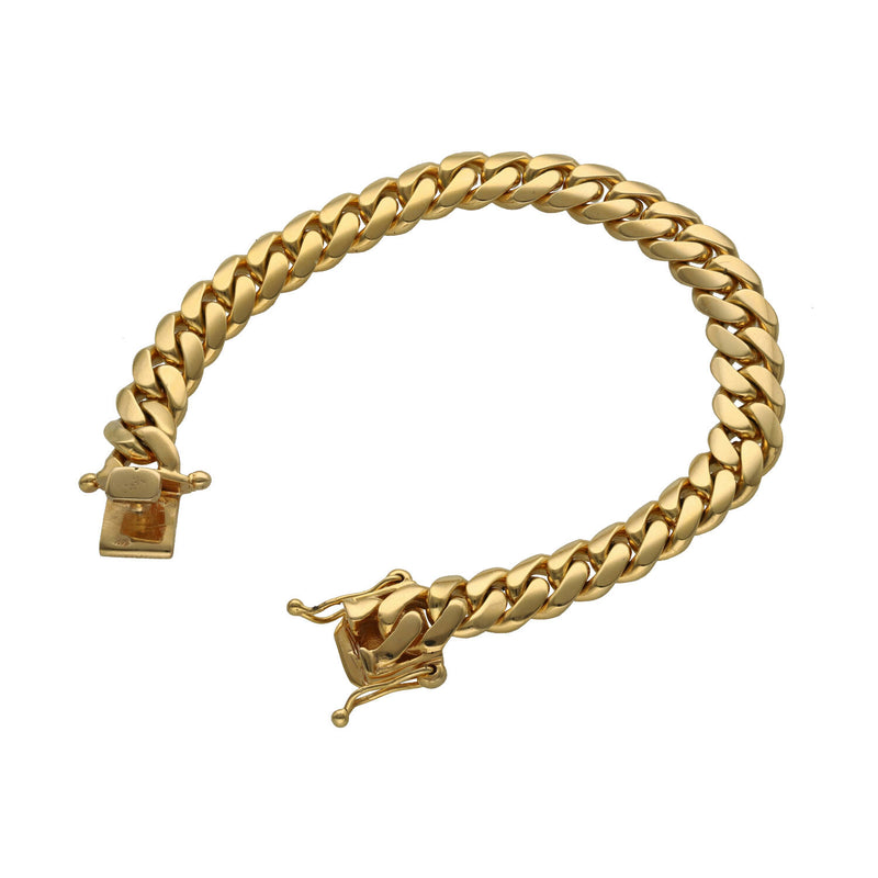 14 Karat Gold Miami Cuban Link Box Lock Bracelets