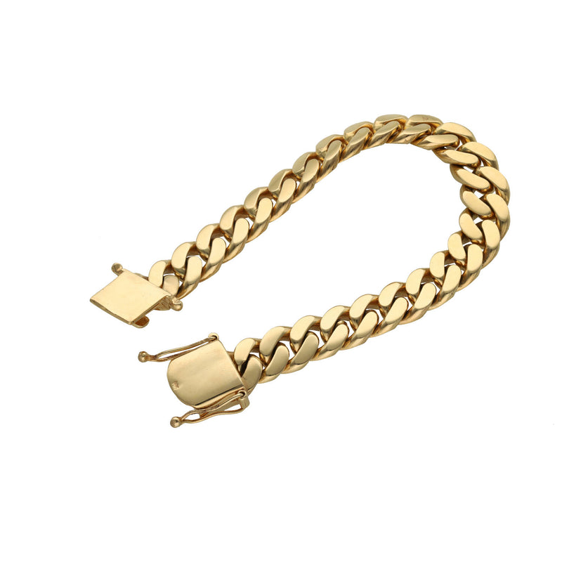 14 Karat Gold Miami Cuban Link Box Lock Bracelets