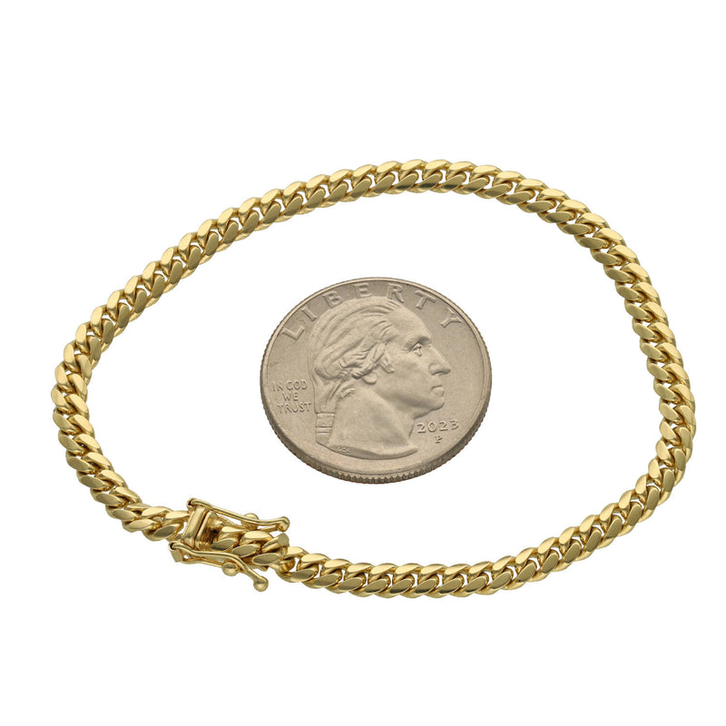 14 Karat Gold Miami Cuban Link Box Lock Bracelets
