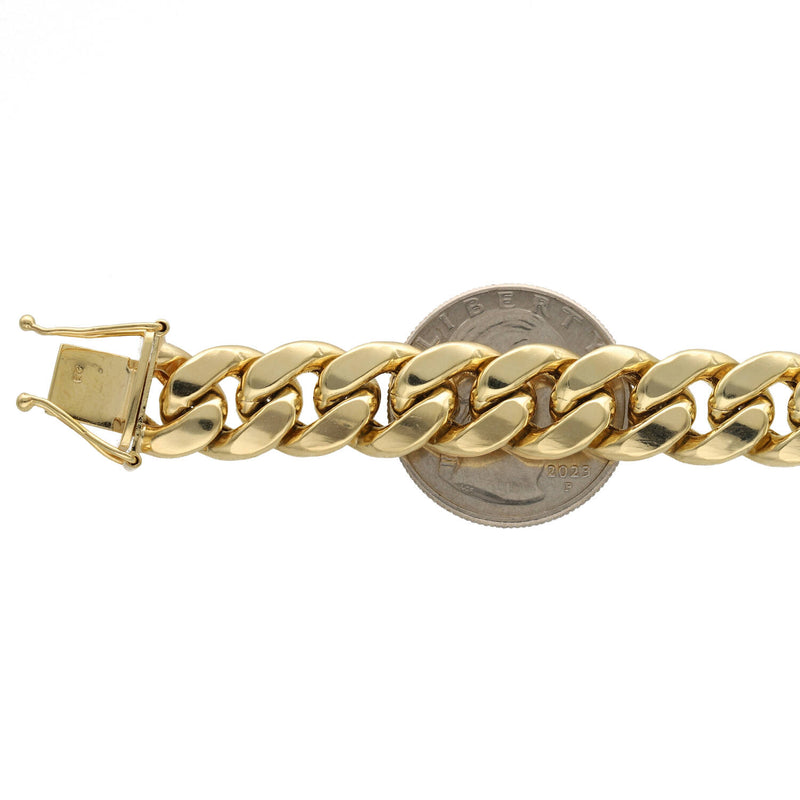10 Karat Gold Miami Cuban Link Box Lock Bracelet