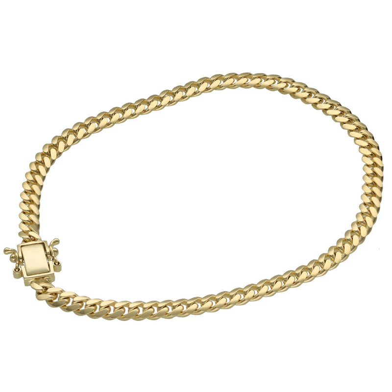 10 Karat Gold Miami Cuban Link Box Lock Bracelet