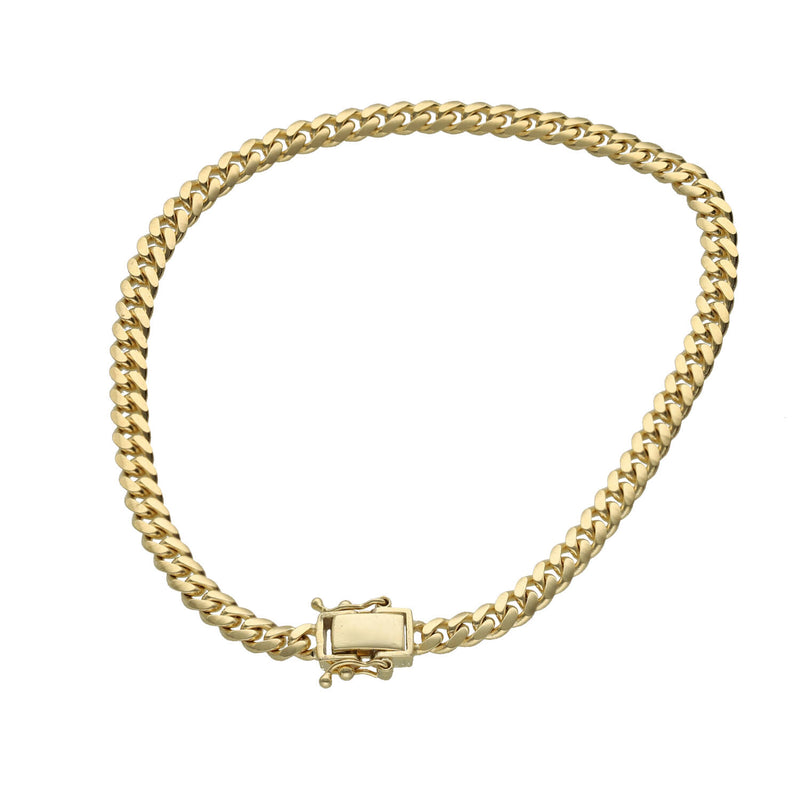 10 Karat Gold Miami Cuban Link Box Lock Bracelet