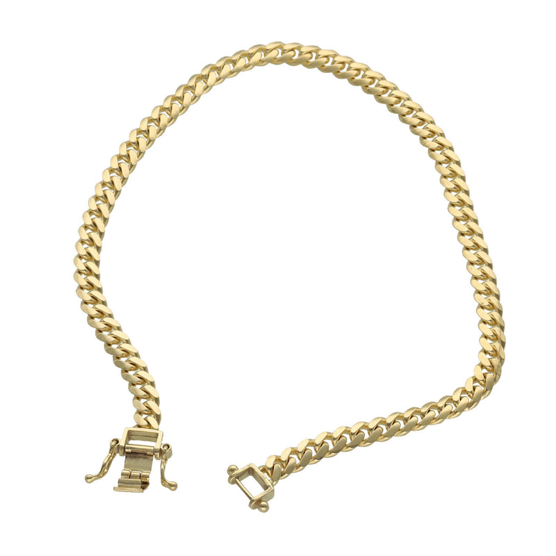 10 Karat Gold Miami Cuban Link Box Lock Bracelet