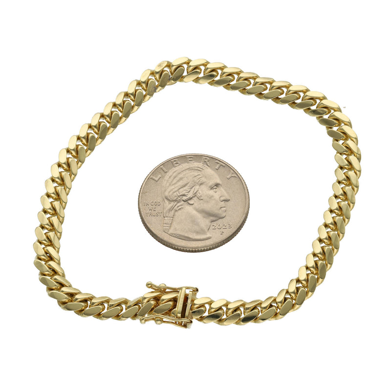 14 Karat Gold Miami Cuban Link Box Lock Bracelets