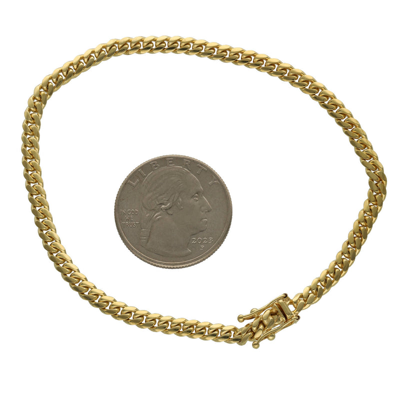 14 Karat Gold Miami Cuban Link Box Lock Bracelets