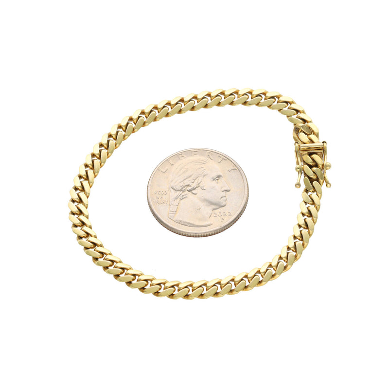 10 Karat Gold Miami Cuban Link Bracelet Box Lock