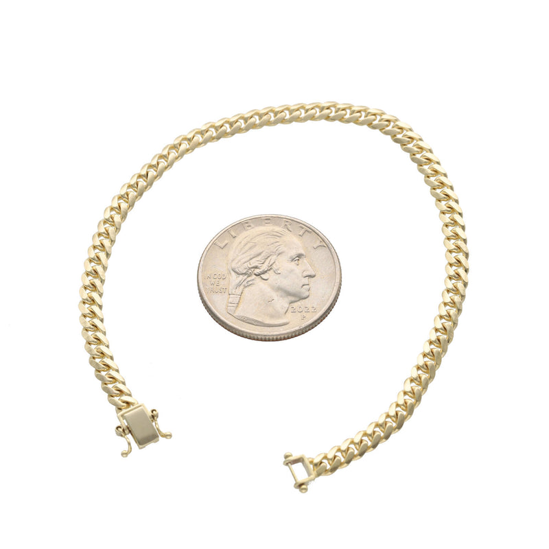10 Karat Gold Miami Cuban Link Bracelet Box Lock