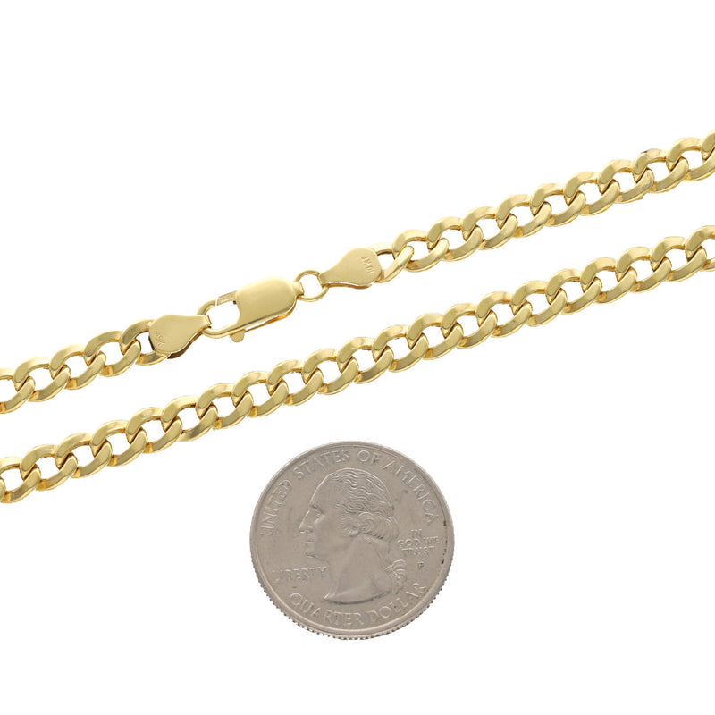 10K Real Gold Miami Cuban Link Chain with Lobster Lock - Premium Fine Jewelry