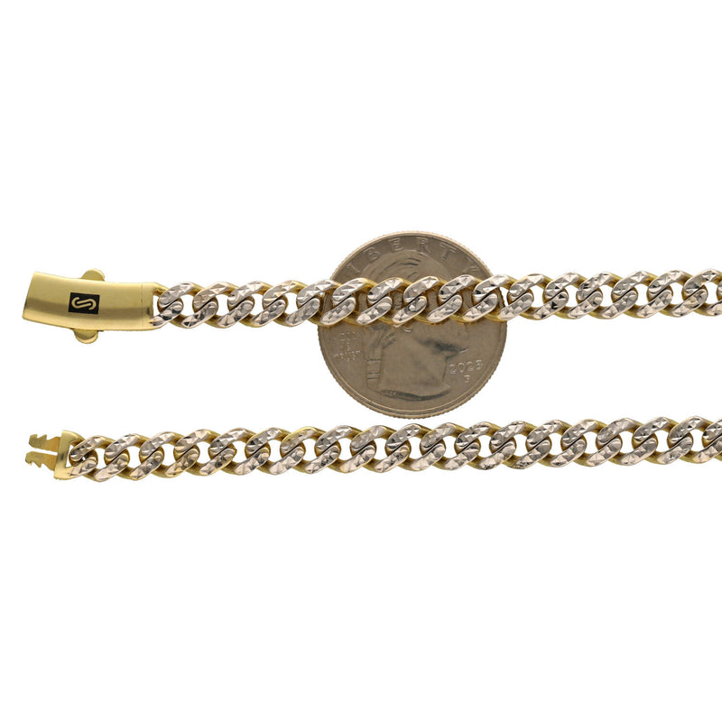 10 Karat Gold Diamond Cut Classic Monaco Chains