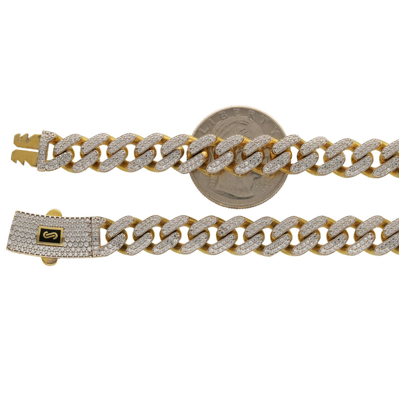 10 Karat Gold Pave Monaco Chains