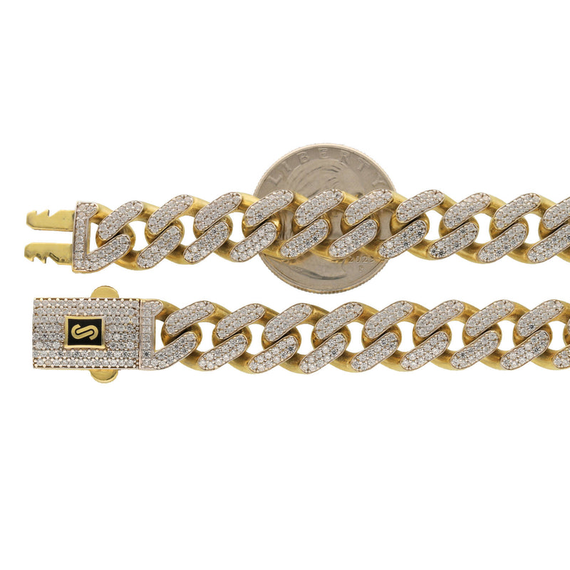 10 Karat Gold Pave Monaco Chains