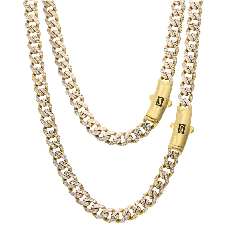 10 Karat Gold Diamond Cut Classic Monaco Chains