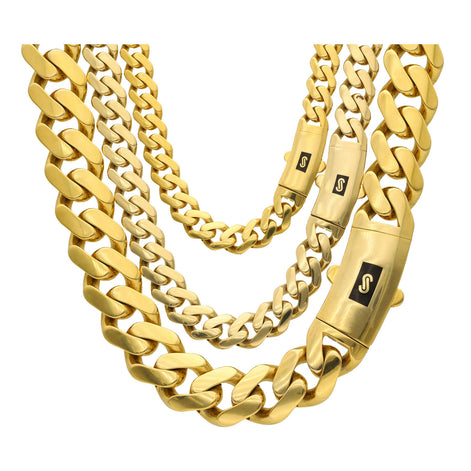 10 Karat Gold Plain Classic Monaco Chains