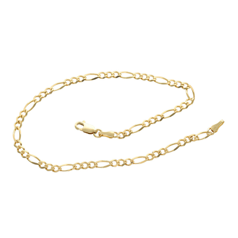14 Karat Gold Figaro Anklet