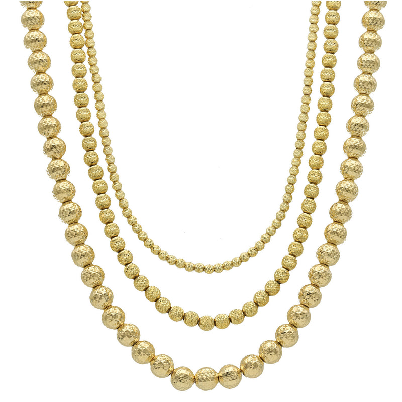 10 Karat Gold Diamond Cut Moon Chains