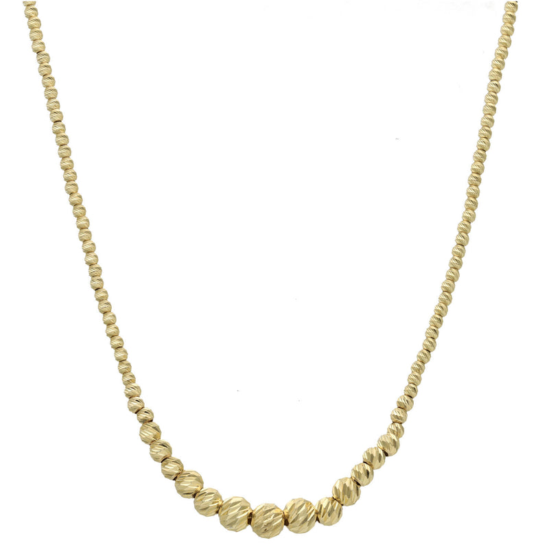 14 Karat Gold Diamond Cut Moon Double Width Chains