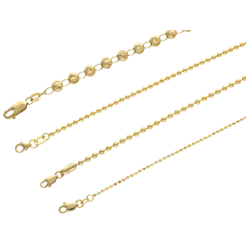 10 Karat Gold Moon Chain