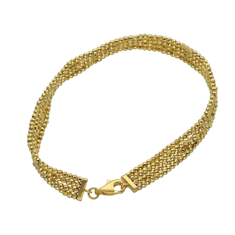 10 Karat Gold Diamond Cut Moon Bracelet