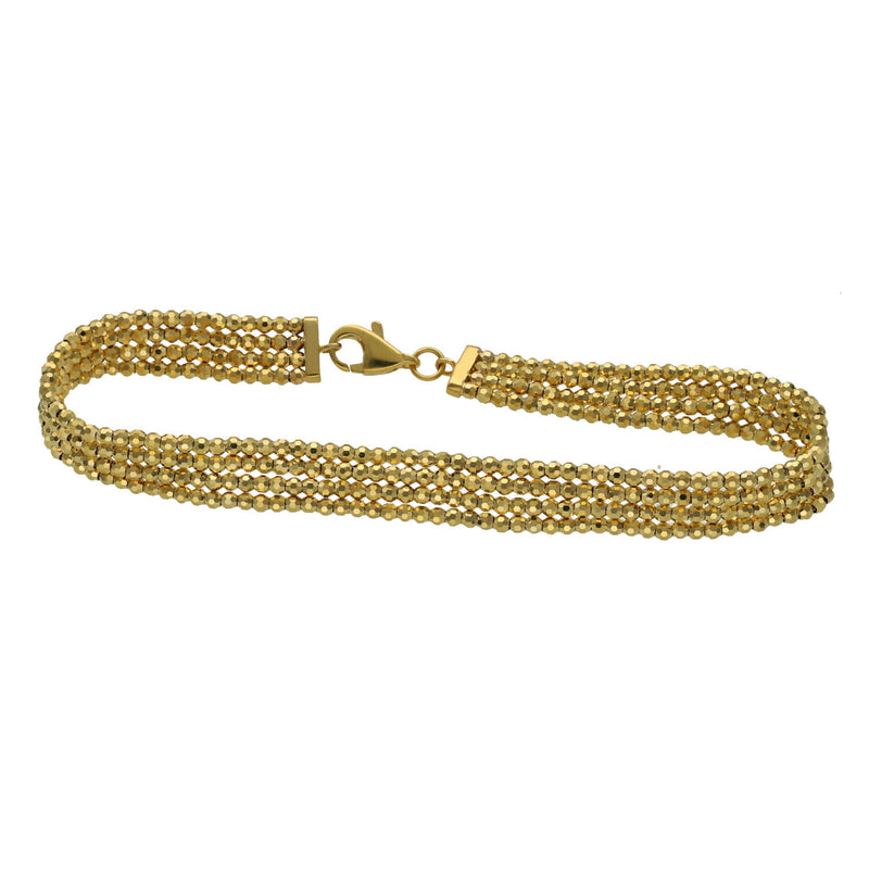 10 Karat Gold Diamond Cut Moon Bracelet