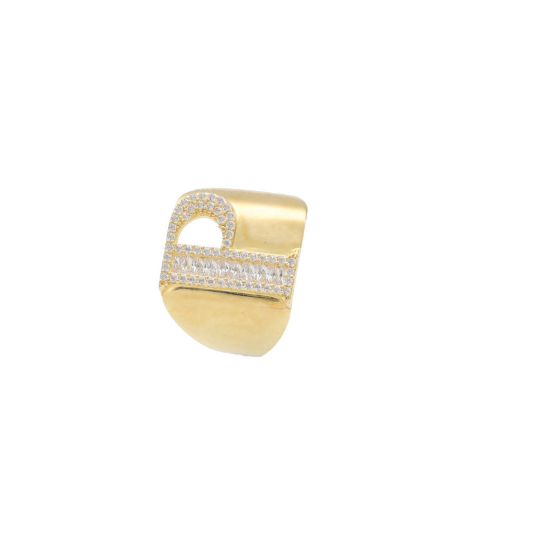 Gold Initial Letter P Ring