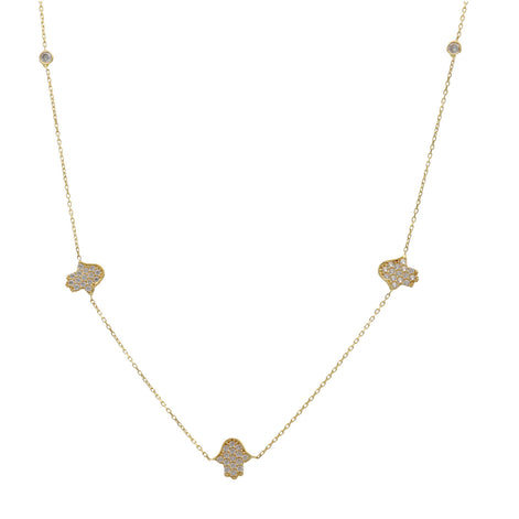 14 Karat Gold Hamsa Woman Necklace