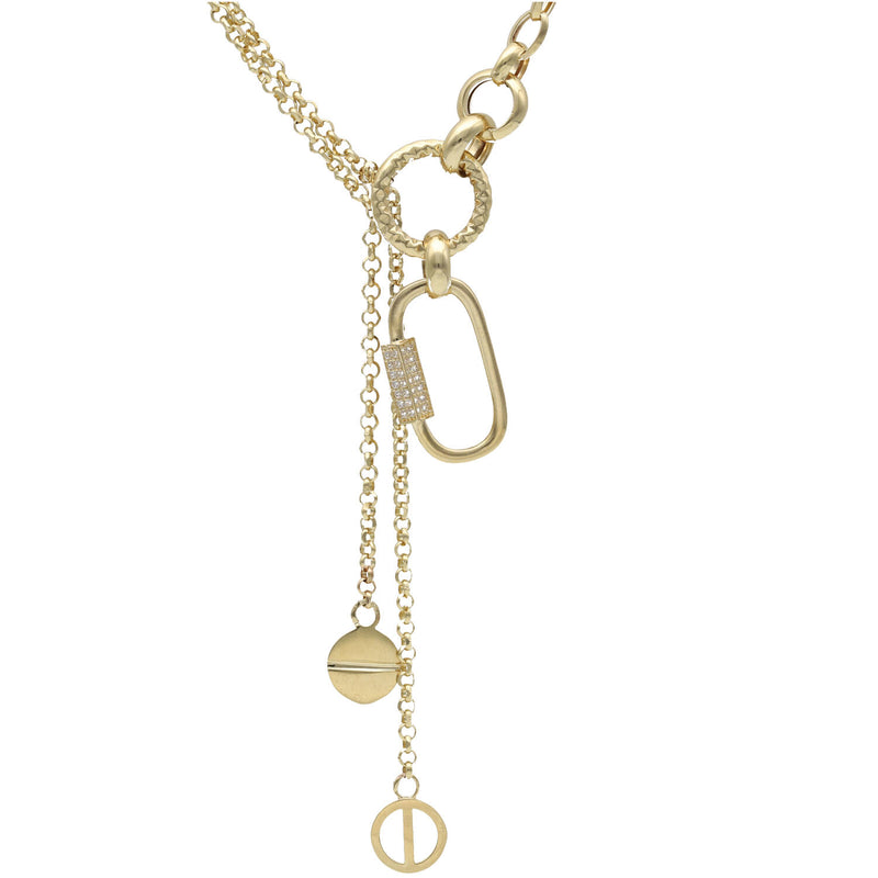 14 Karat Gold Tie Rolo Necklace