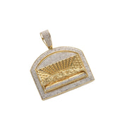 10k Gold Natural Diamond Last Supper Charm
