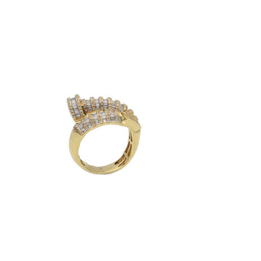 Men's 10 karat Yellow gold diamond nail ring featuring 1.05 total carat weight of genuine natural diamonds
