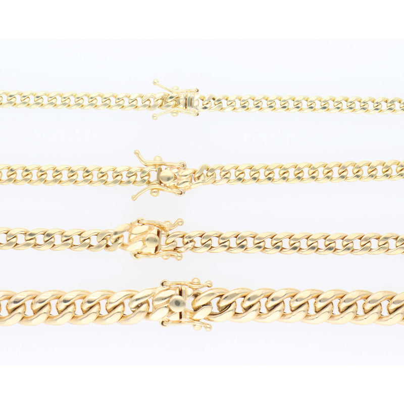 10 Karat Solid Gold Miami Cuban Link Chain Box Lock