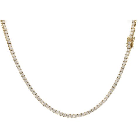 10 Karat Gold Moissanite Tennis Chain