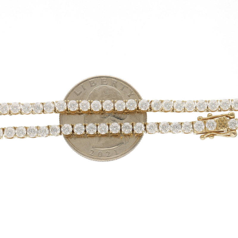 10 Karat Gold Moissanite Tennis Chain