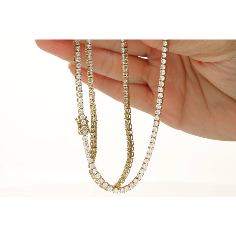 10 Karat Gold Moissanite Tennis Chain