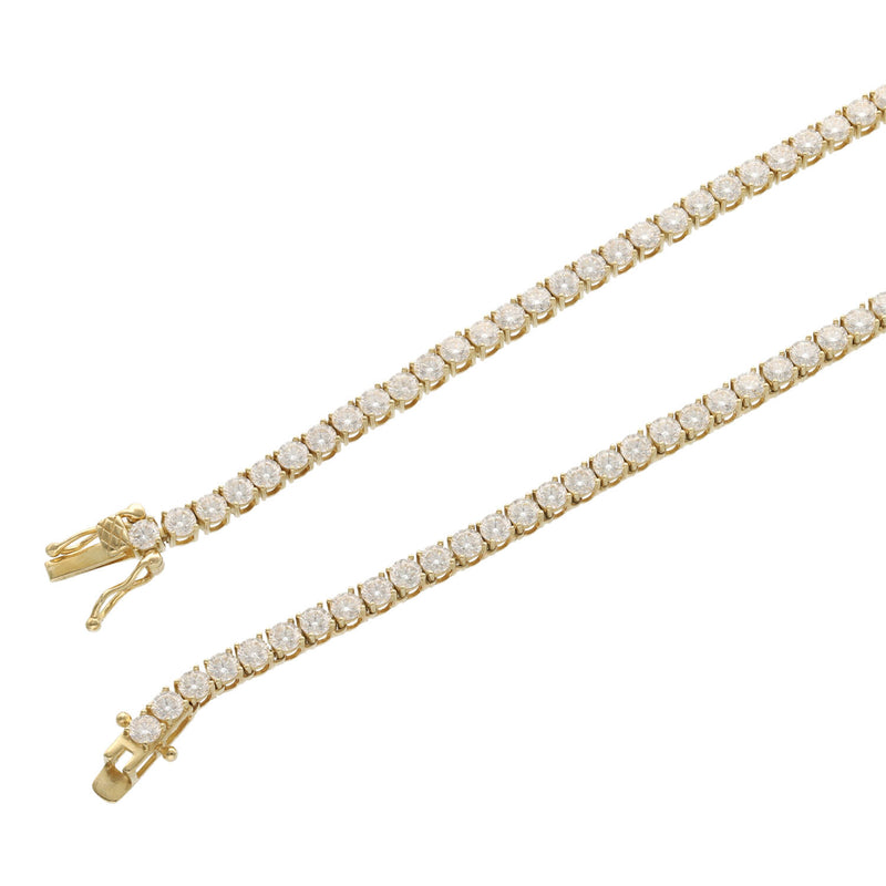 10 Karat Gold Moissanite Tennis Chain