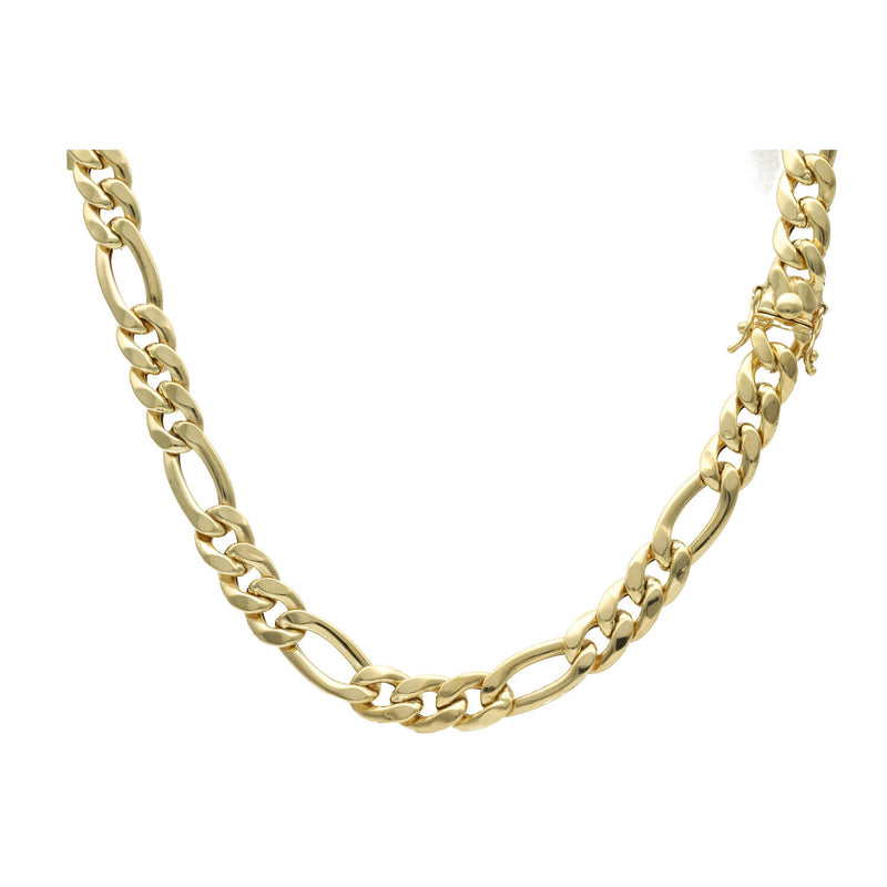 14 Karat Gold Figaro Chain 10.1mm x 24"