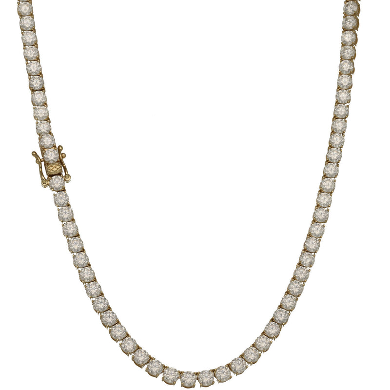 10 Karat Gold  Moissanite Tennis Necklace