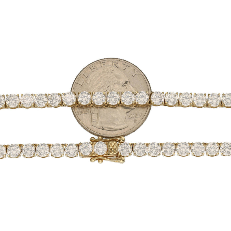 10 Karat Gold  Moissanite Tennis Necklace
