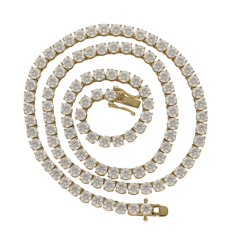 10 Karat Gold  Moissanite Tennis Necklace