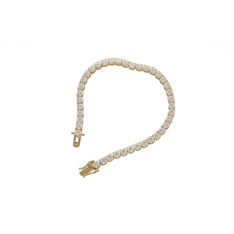 10 Karat Real Gold Moissanite Tennis Bracelet 3mm